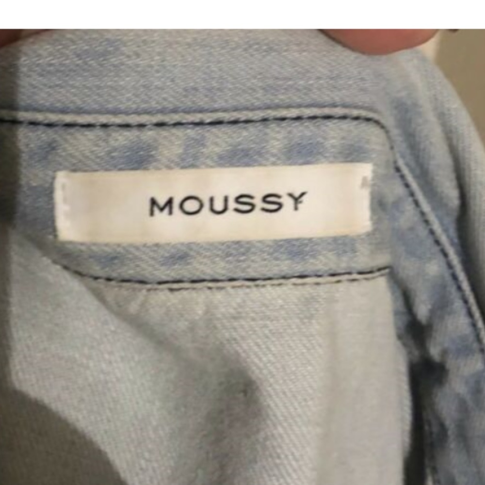 Moussy distressed denim blouse/jacket - Picture 4 of 5